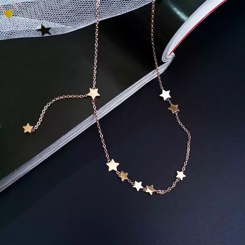 Stars Rose Gold Necklace